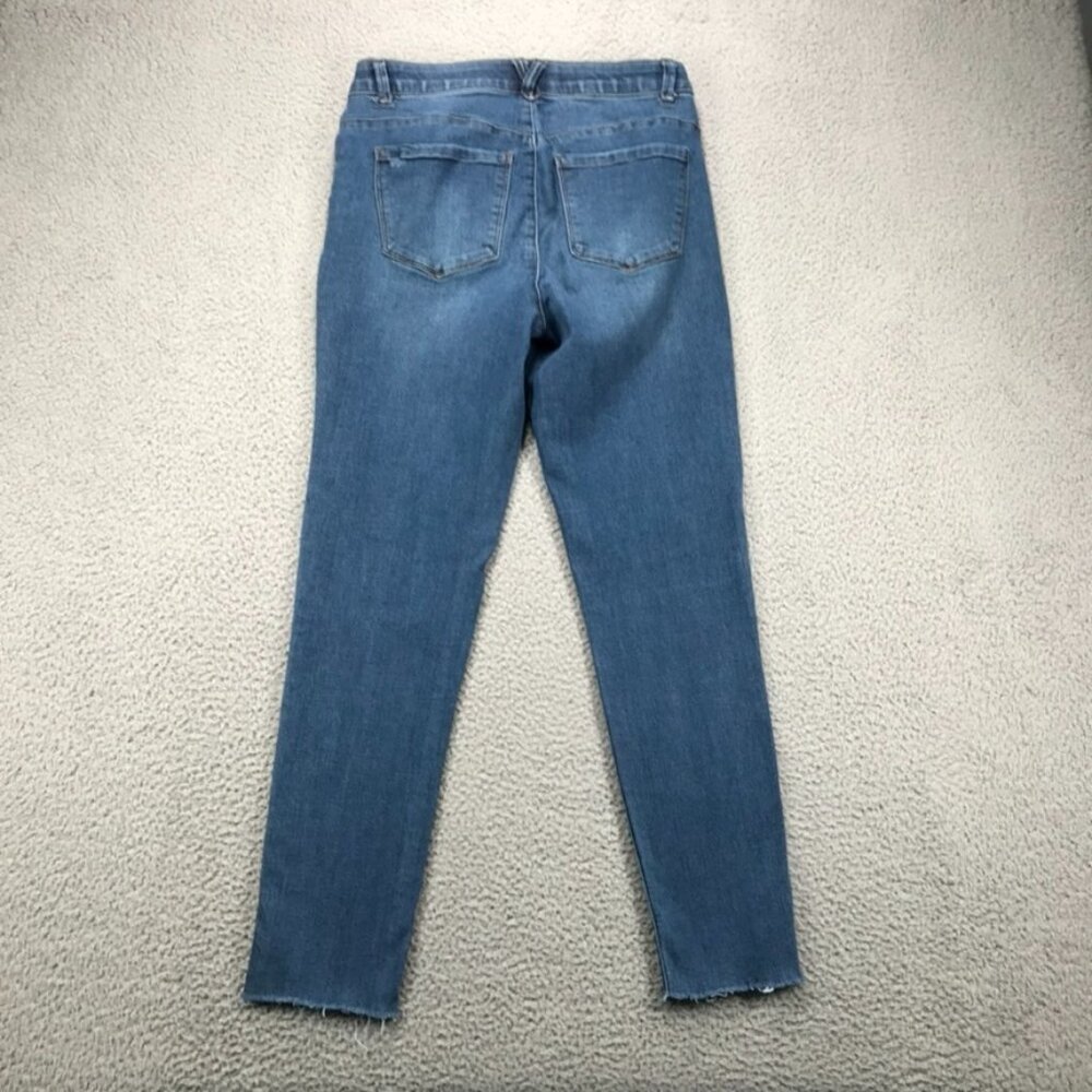 DEMOCRACY Jeans Womens Size 6 Skinny‎ Distressed Mid Rise Raw Hem Stretch Denim - Picture 2 of 15